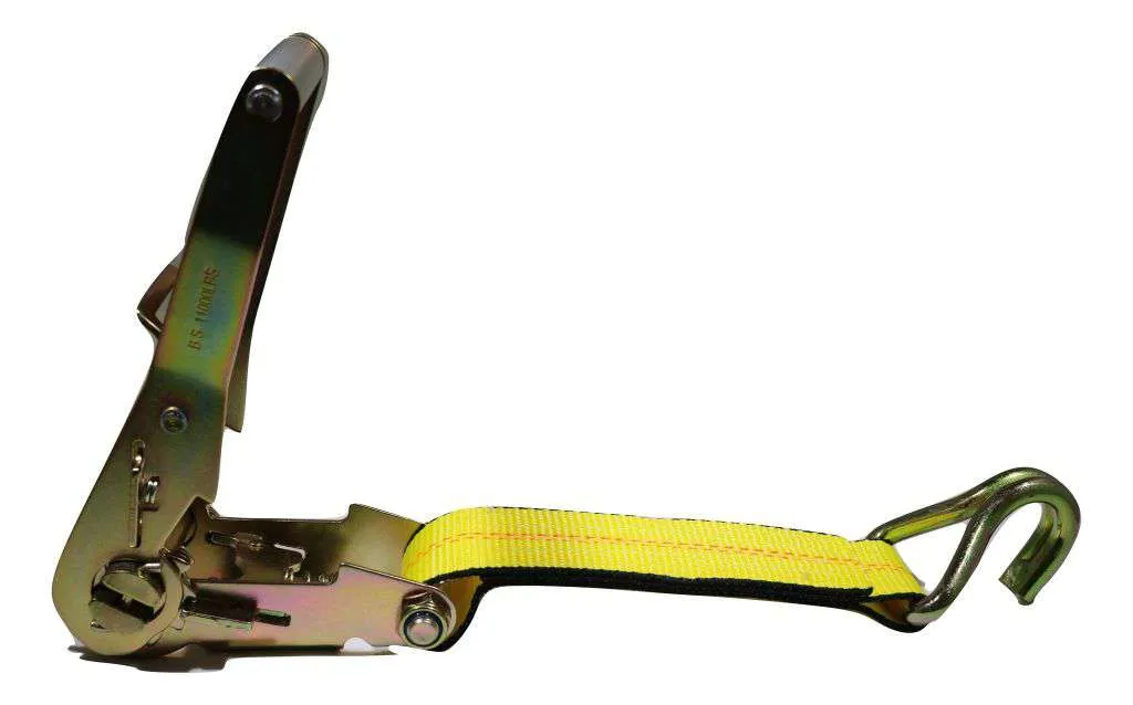 2" x 11 Ft Over the Wheel 3-Point Auto Tie Down Strap w/ 3 Hooks & 3 Sliding Cleats | R11AHWH