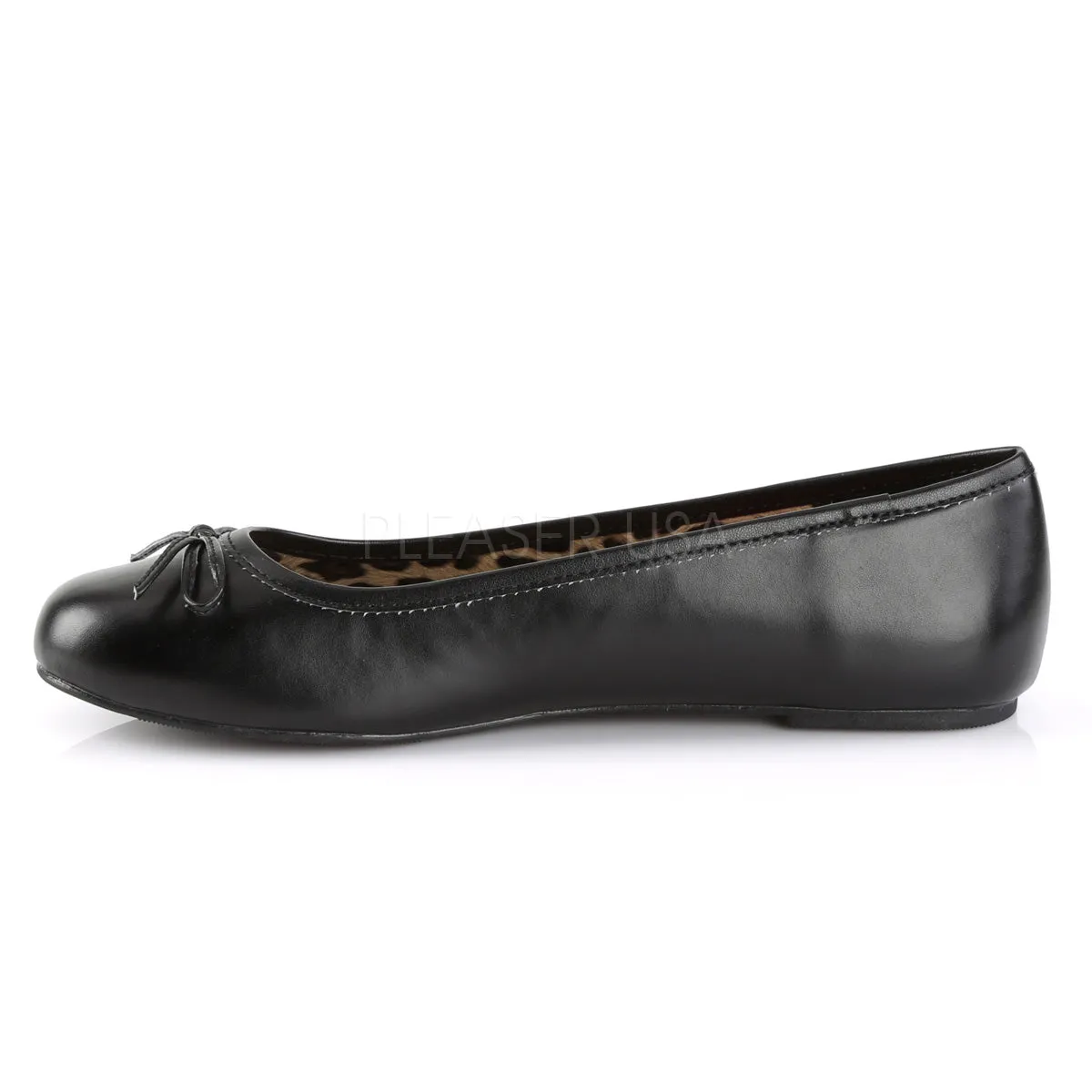 Anna Ballet Plus Size Flats Black PU