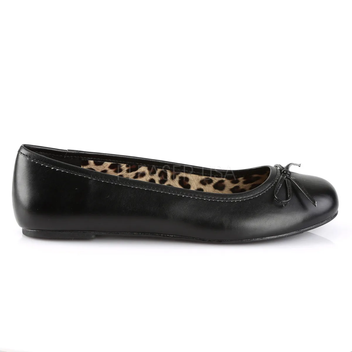 Anna Ballet Plus Size Flats Black PU