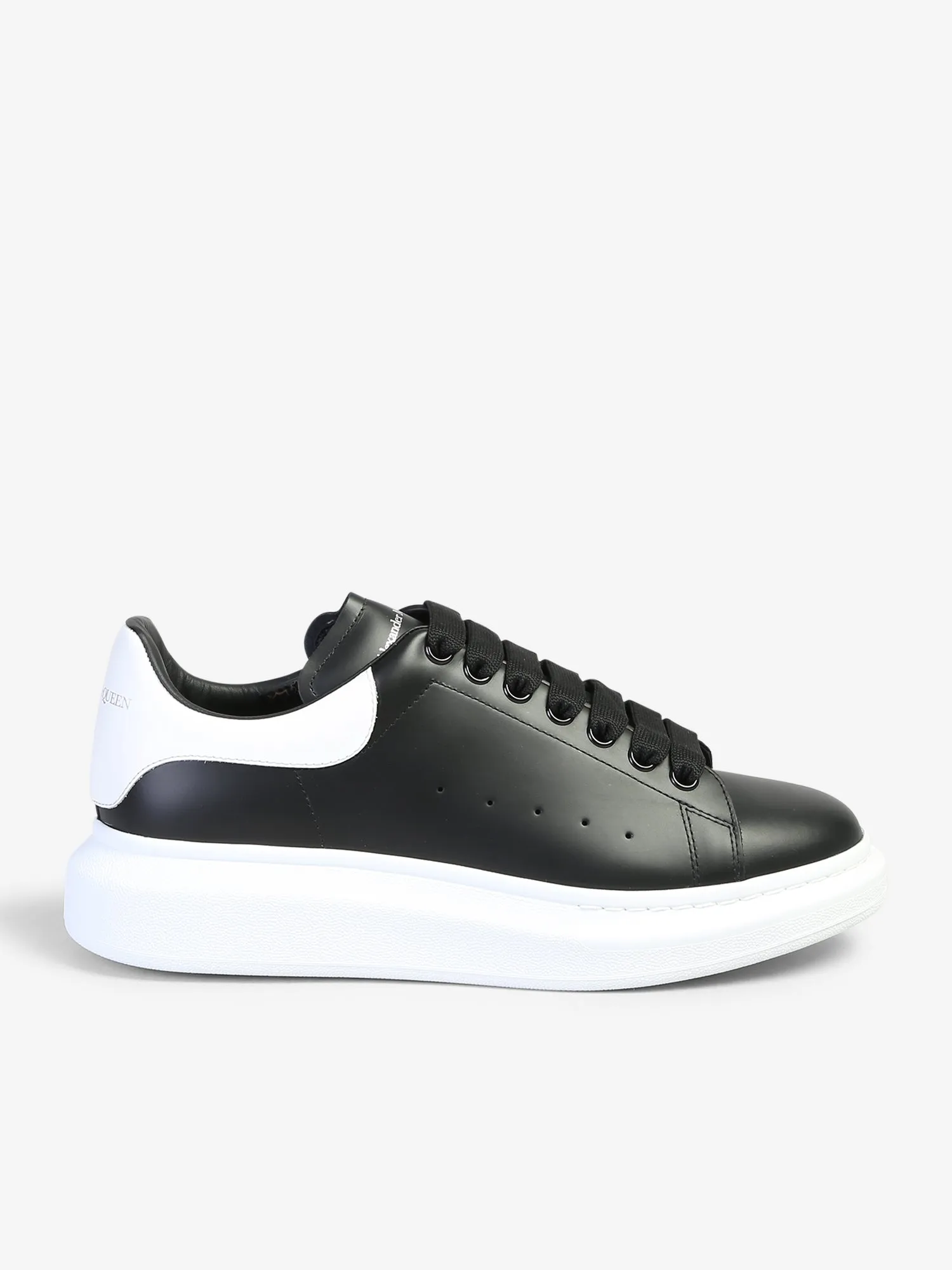 Black and white leather Oversize sneakers