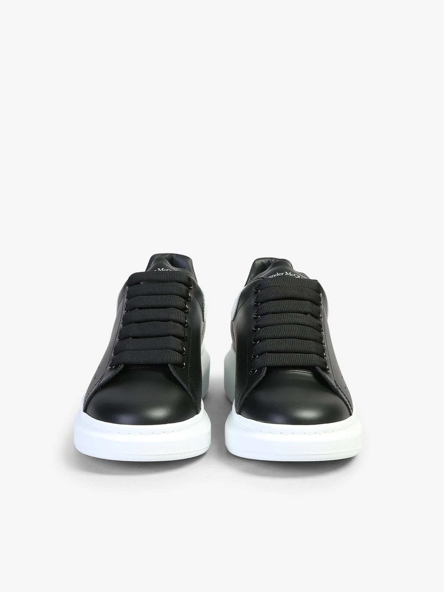 Black and white leather Oversize sneakers