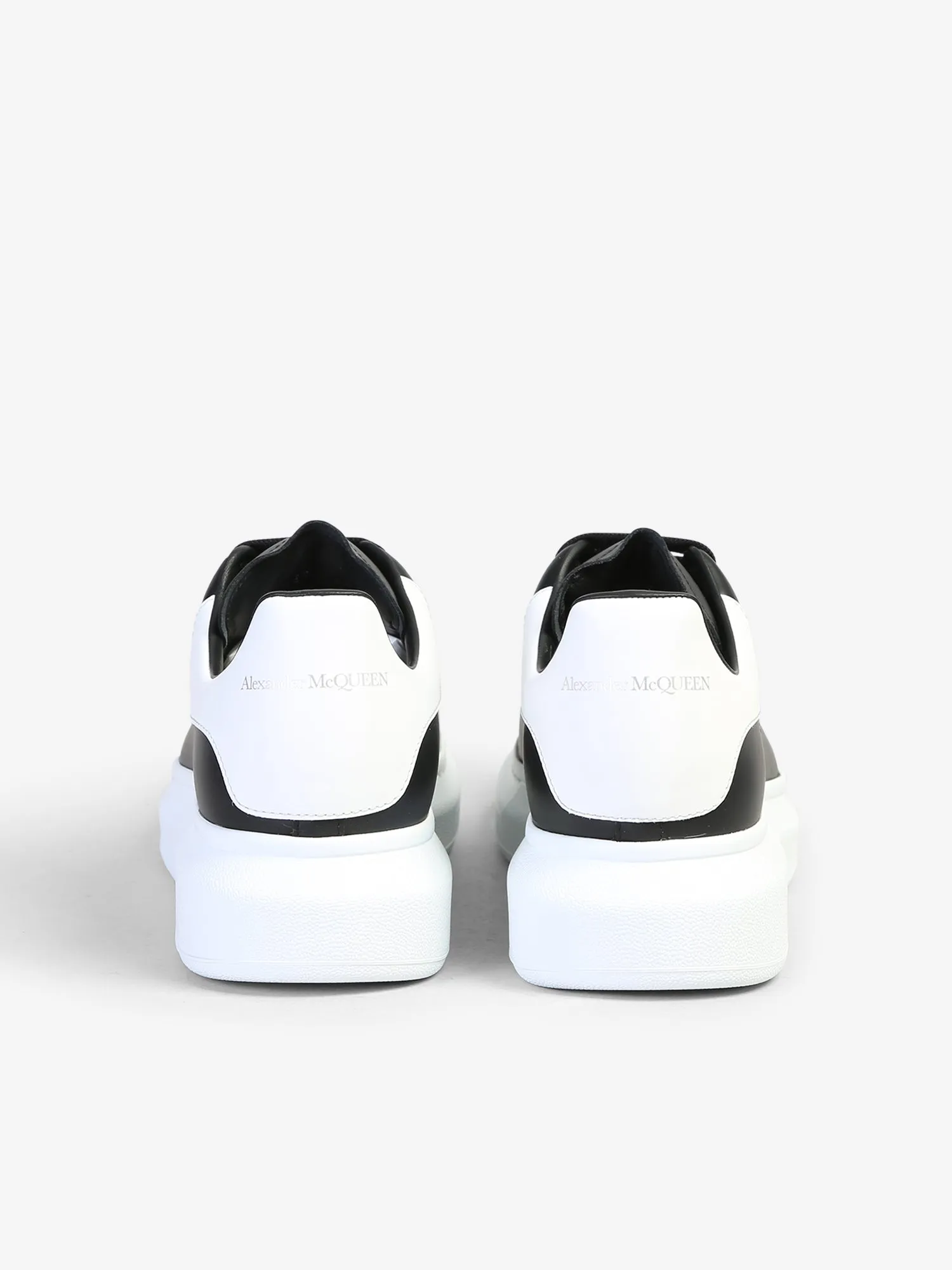 Black and white leather Oversize sneakers