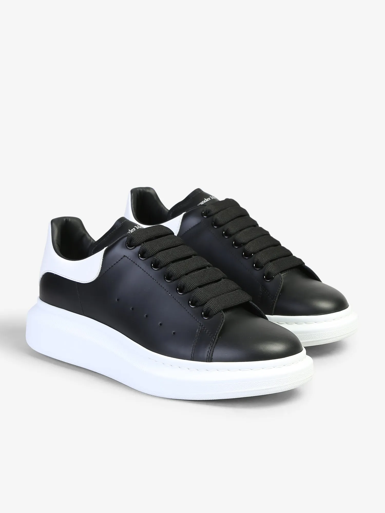 Black and white leather Oversize sneakers