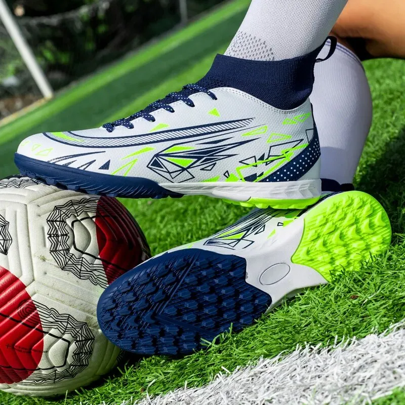 CR Quality Soccer Cleats/ Neon Football Shoes Studded FG AG TF