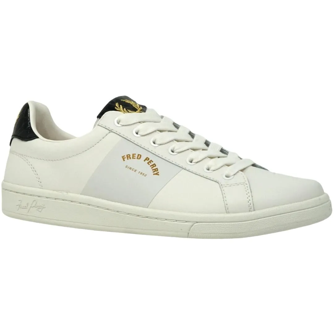 Fred Perry B1271 303 White Leather Trainers