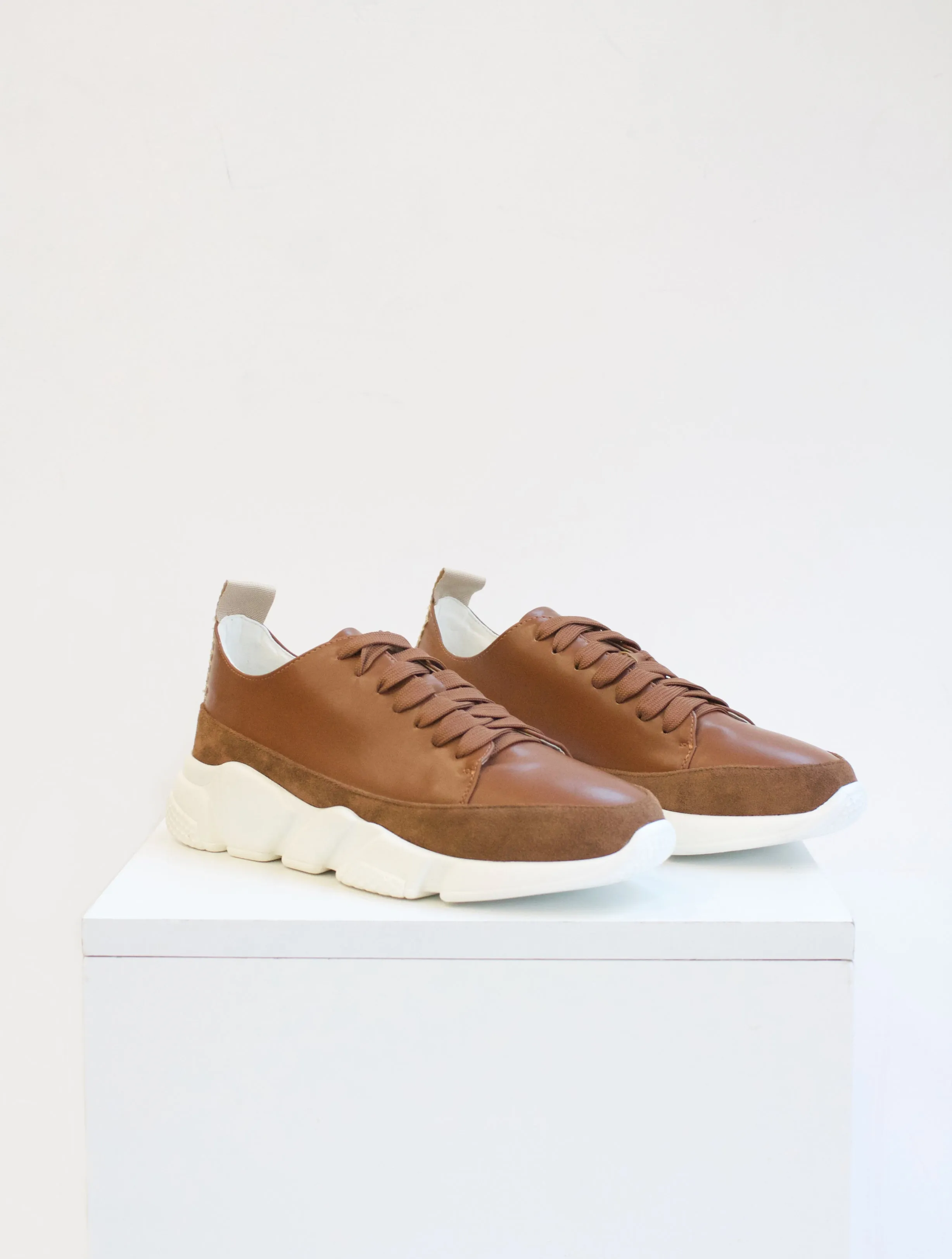 GIA Two-Tone Brown Sneaker