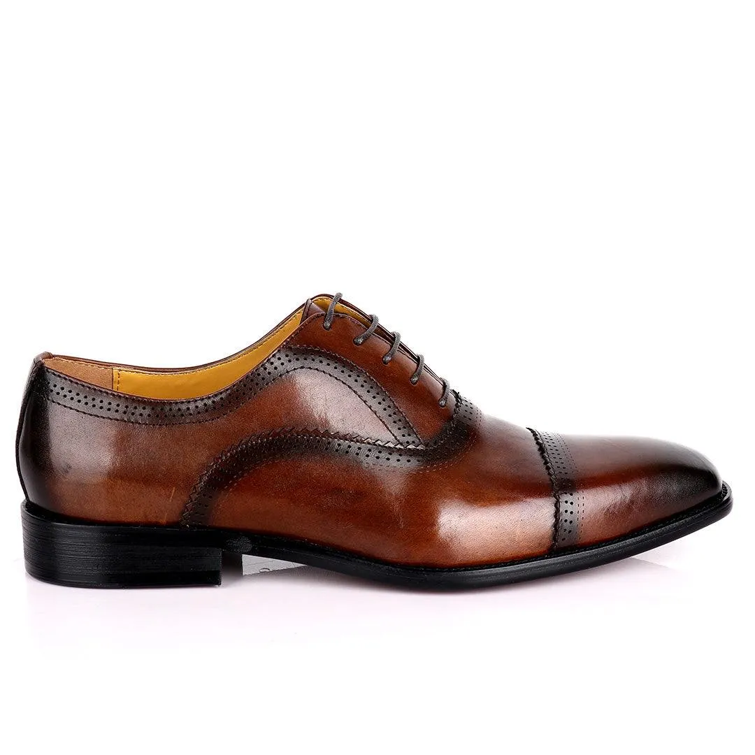 J.M Weston Premium Oxford Men's Shoe- Coffee