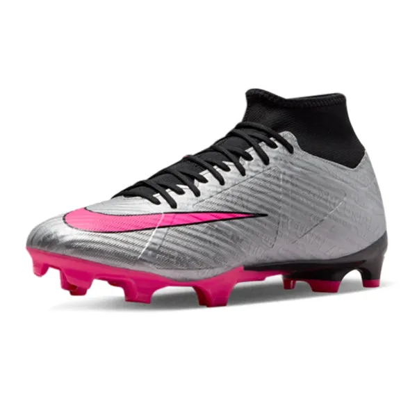 Nike Zoom Superfly 9 Academy XXV FG/MG Soccer Cleats (Metallic Silver/Hyper Pink)