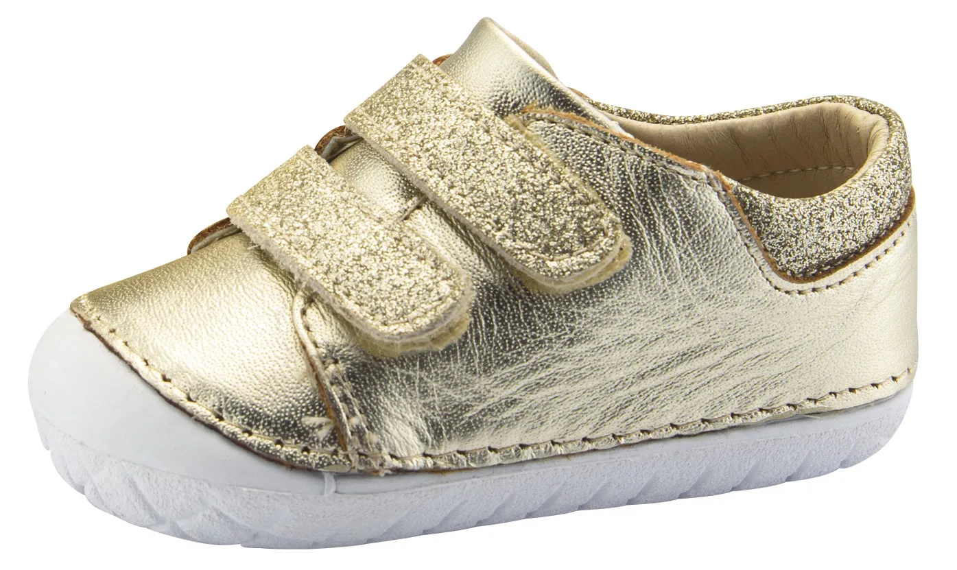 Old Soles Girl's Edgey Pave Sneakers, Gold Glam