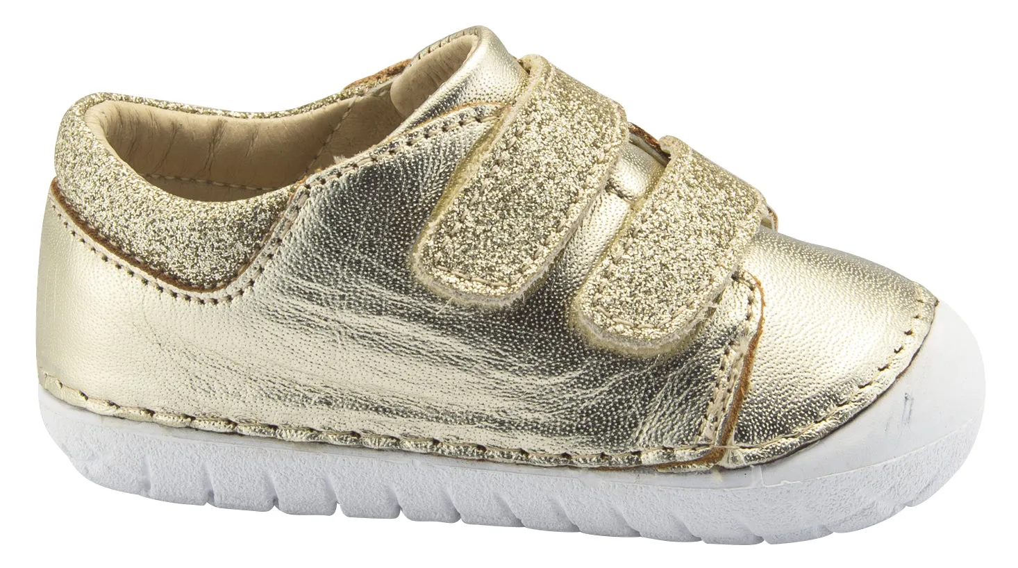 Old Soles Girl's Edgey Pave Sneakers, Gold Glam