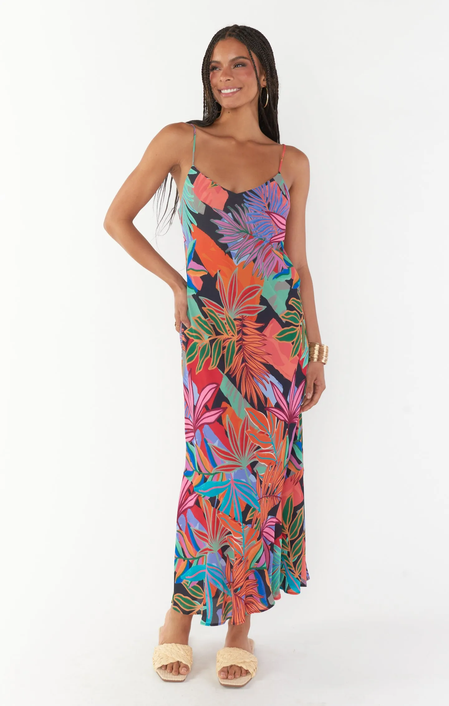 Uptown Slip Dress ~ Tropical Paradise