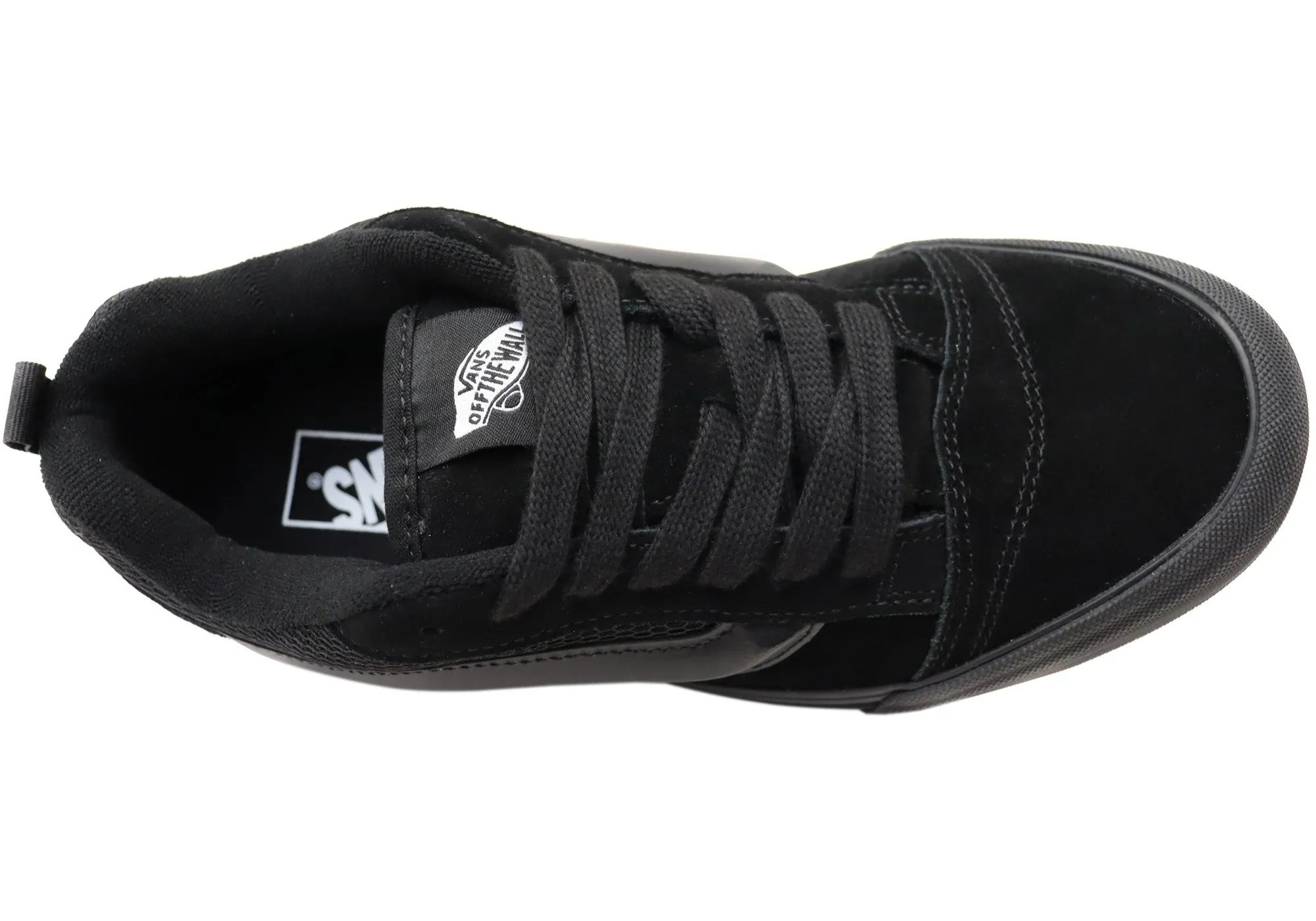 Vans Knu Skool Unisex Comfortable Lace Up Sneakers Black Black