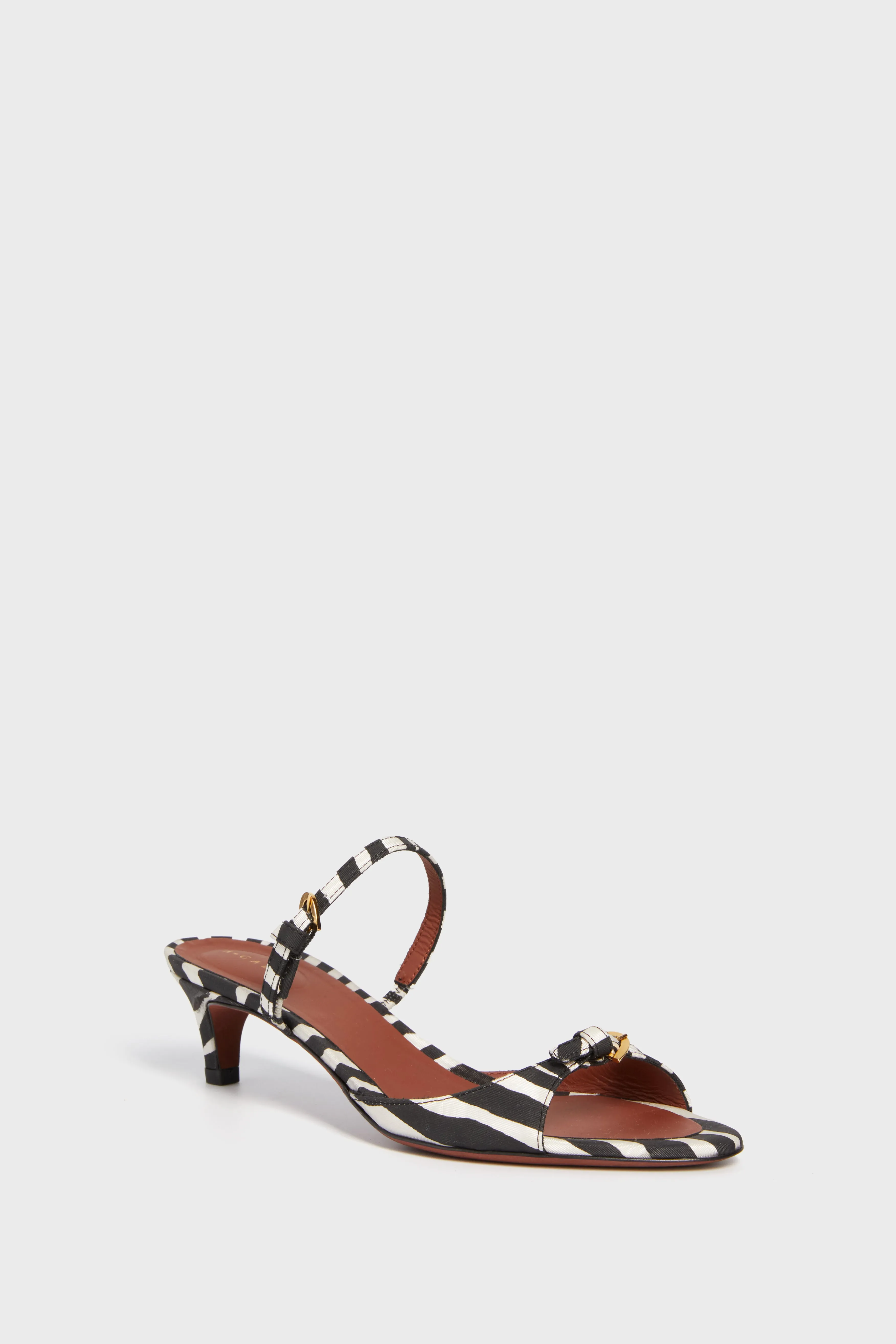 Zebra Crepe Satin La Capricciosa Heels